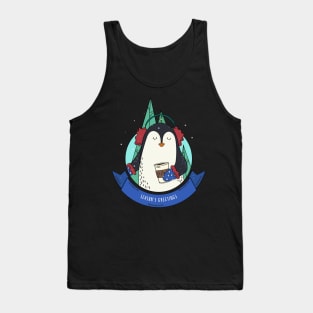 Seasons Greetings Penguin Tank Top